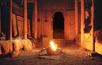 Eiriksstadir Viking house interior