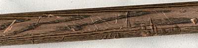 replica axe haft with damage