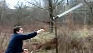 throwing a Viking sword